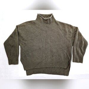 Untie knit forest green wool turtleneck sweater womens size Large